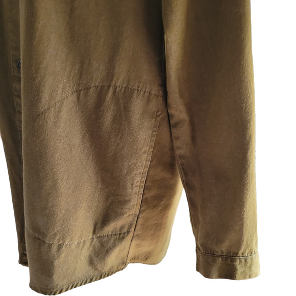 Joan Rivers Shimmer Cotton Button Blouse Quiet Luxury Oversized XXS Elevated - Picture 5 of 7